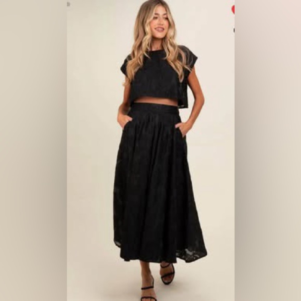 Two Piece Crop Top and Skirt Set- maternity